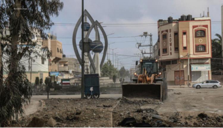 صورة ارشيفية صورة حرشفية لدوار الكويت بعد قصفه في غ زة